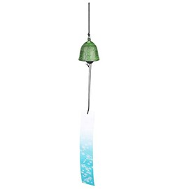 AUNMAS Heroic Chime Estilo japonés Furin Hermoso Sonido Antiguo Reloj Hierro Forjado Windbell para jardín Patio Balcón Decoración