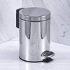 VINNDUNN Soft Close Pedal Bin, 3 Litre, Stainless Steel (Chrome,