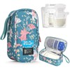 YOUSHARES Breastmilk Cooler Travel Bag with Digital Thermometer, Small Insulated