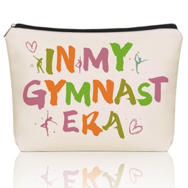 Girlly Gymnast Gifts Makeup Bag: Perfect Cosmetic Bags IN MY GYMNAST ERA Fans Travel Gymnastics Girl For Daughters, Nieces, Girlfriends, Female Coworkers.Ideal Gift for Travel, Weekend Party