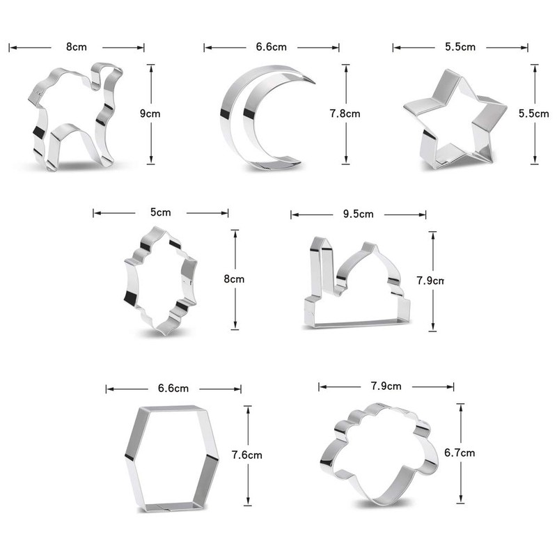 Eid & Ramadan Cookie Cutter - Set of 7 -