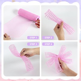 Miegecha Mesh Ribbon for Wreaths 10 Inch x 30 Foot Wreath Mesh Rolls with Shiny Metallic Foil for Easter Christmas Party Wedding Home Decor DIY Craft Projects and Gift Wrapping (Red/Green-Strip)