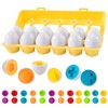 Wisplye Matching Eggs Toy Children, Pack of 12 Montessori Puzzle