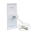 BUPLDET 1 Port CAT6 Ethernet Punch Down Wall Plate with