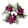 2 Pack Candle Rings Artificial Hydrangea Eucalyptus Leaves Wreaths Small