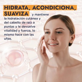 Biopeptido Activo Colageno Cosmetico Puro Forma Polvo Para Hidratar uso Facial y Capilar Tipo de Piel Sensible Hebbe Cosmetics & Ludika 50g