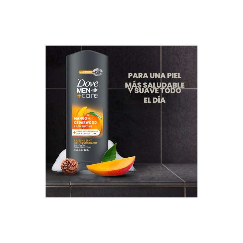 DOVE MEN + CARE Body Wash Rejuvenating Mango + Cedarwood