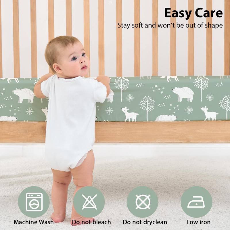 FIEMOL Cot Bed Sheets 140 x 70cm Fitted, 3 Pack
