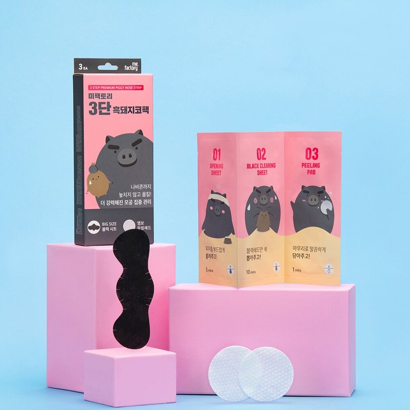 Me factory 3-step Black Piggy Nose Strip 3 Sheets -