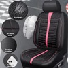 CAR PASS 3D Air Mesh Seat Covers for Car, Leather