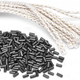 Black  Flints 500 count &  Wicks 20 count,Ferrocerium Flint Stone for  Repair fit Petrol or Gas Lighters - Colour: A# Forzipo