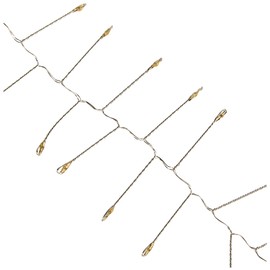 Konstsmide, 1465-890, Micro LED Lichterkette, "Firecracker", mit 6h-Timer, 60 bernsteinfarbene Dioden, batteriebetrieben, Innen, silberfarbener Draht
