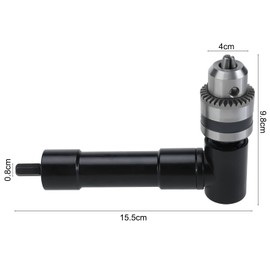 RealPlus Right Angle Attachment 90 Degree Cordless Right Angle Drill Adapter with 3/8" Keyed Chuck 8mm Hex Shank