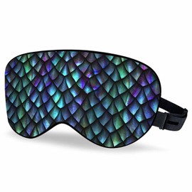 Vnwoalu Reptile Skin Sleep Eye Mask 3D Dragon Scales Men Women Sleep Mask with Adjustable Strap Eye Cover Eye Shade for Travel, Nap,Meditation