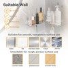 ZLAXACL Corner Shower Caddy, No-Drill Rotatable Bathroom Shelves, Strong Suction
