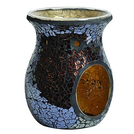 Aroma Accessories Crackle Classic Wax Melt Burner 14 cm Amber