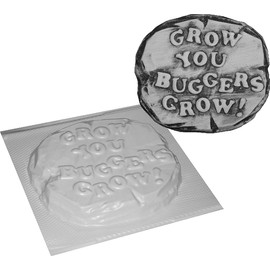 dennycraftmoulds 2 x Concrete Molds No Slugs Allowed Grow You Buggers Grow SET B