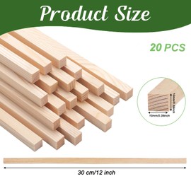 Square Wooden Dowel Rods Dowel Rods Wood Sticks Wooden Square Dowel Rods for Crafting,Unfinished Square Hardwood Sticks for Arts and DIYers, DIY Projects, Home Decor (10mm)