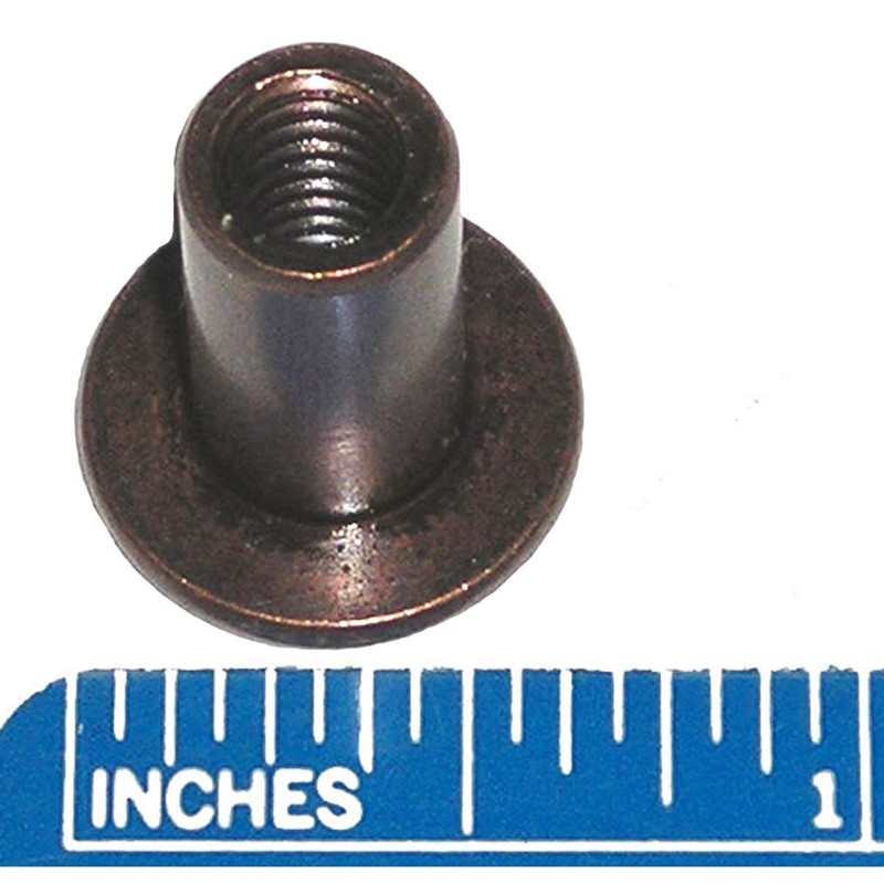 1/4" Furniture Connector Cap Flat Head Nuts - Dark Bronze