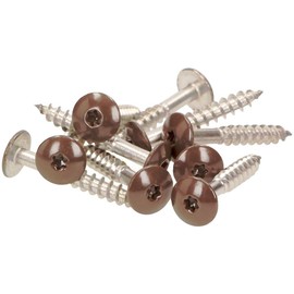 Meisterling® Facade Screws Stainless Steel V4A 5.5 x 35 mm Flat Head Torx T20 Light Brown + 1 Bit Pack of 100