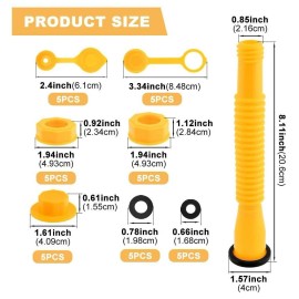 NINEFOX Gas Can Replacement Nozzle Spout & Vent Kit Universal 1/2/5/10 Gallon Anti-Spill