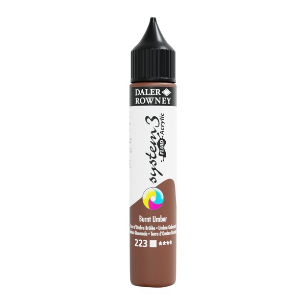 Daler-Rowney System3 Acrylic Paint, Plastic Bottle, Fluid, 1oz - 29.5