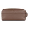 VON HEESEN Toiletry Bag for Men and Women, dark brown,