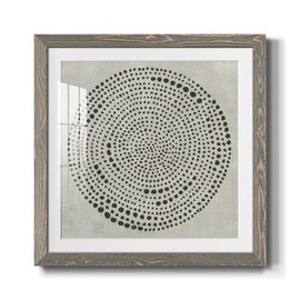 Gray Square Barnwood Framed Abstract Wall Art Paper Print Modern Decor for Home and Office, Ready to Hang