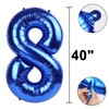 40 Inch Number 8 Balloon Jumbo Dark Blue Digit Foil