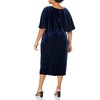 Maison Tara Women's Velvet Caplet Midi, Navy