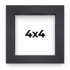 4x4 Shadow Box Frame Contemporary Black Finish | 3/4" Depth