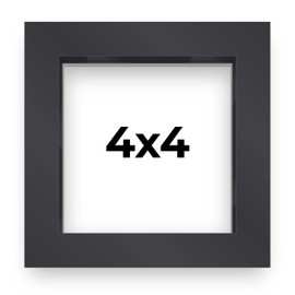 4x4 Shadow Box Frame Contemporary Black Finish | 3/4" Depth of Usable Space| Vertical or Horizontal Display | Interior Size 4x4 in| UV Resistant Acrylic, Acid-Free Backing, Wall Hangers | Made in USA