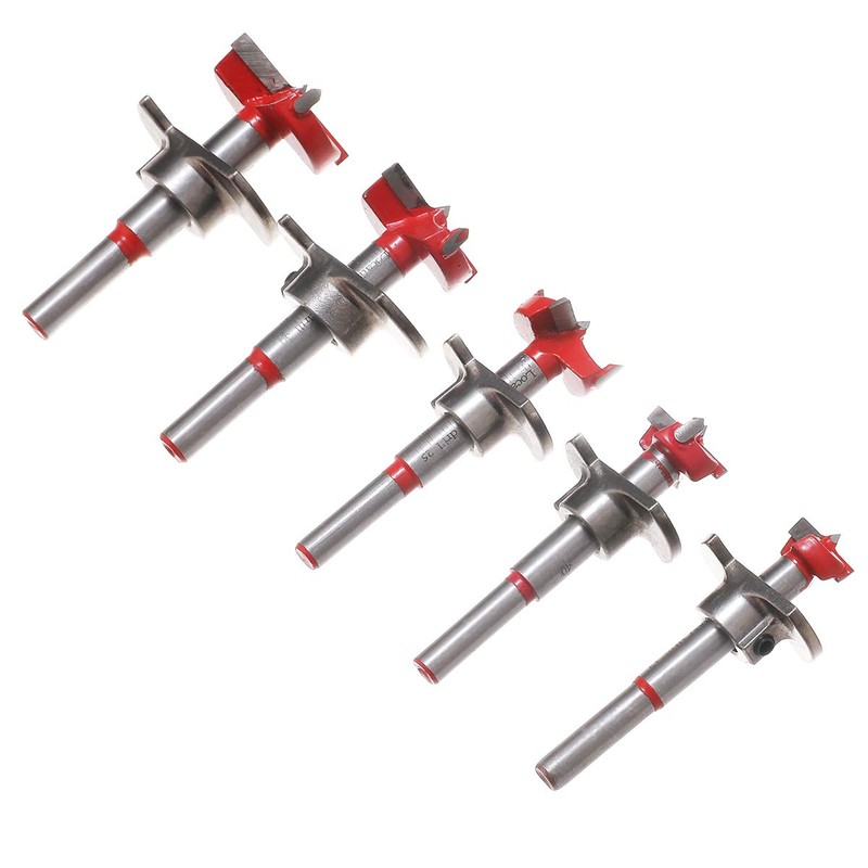 TOPWAY Forstner Bits Set 5PCs, 15-35mm Cemented Carbide Adjustable Positioning