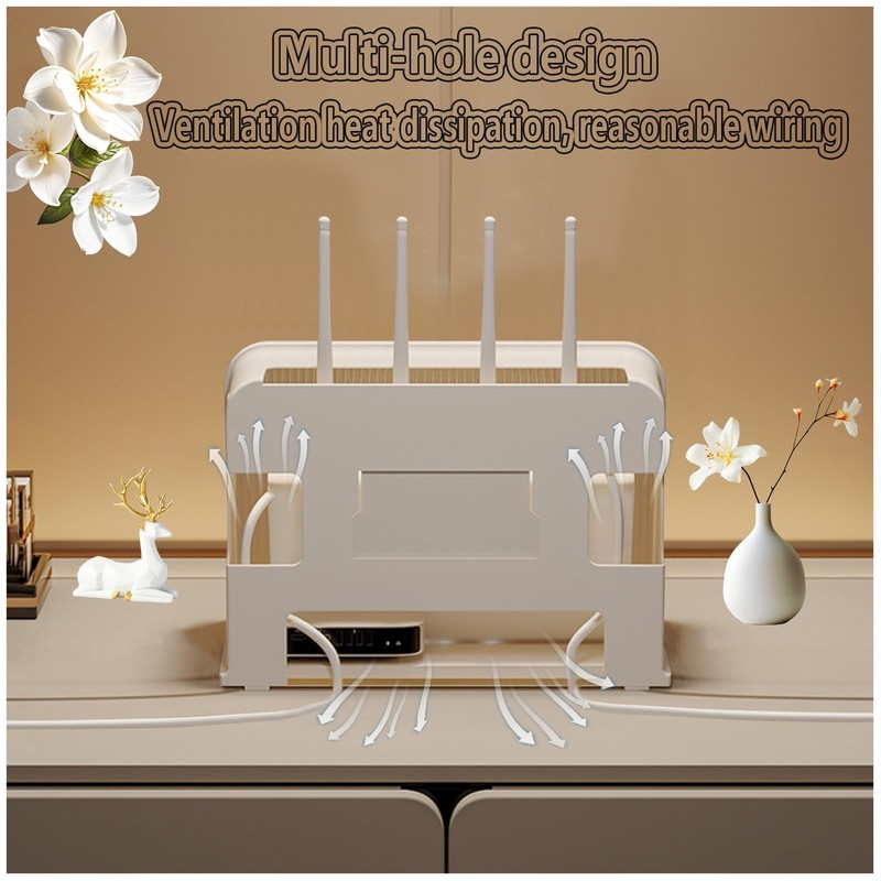 PZPIUGY WiFi Router Storage Box, Router Shelf, WiFi Router Storage