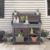 Yaheetech Outdoor Potting Bench Table Potters Benches Garden Workstation for