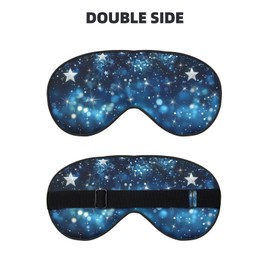 Glittering Star Sleep Mask Eye Mask with Adjustable Strap Eye Sleep Shade Cover Blocks Light for Women Men Airplane Travel Nap
