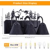 Rustic 3-Light Black Vanity Light Fixtures with Deer Design, E12