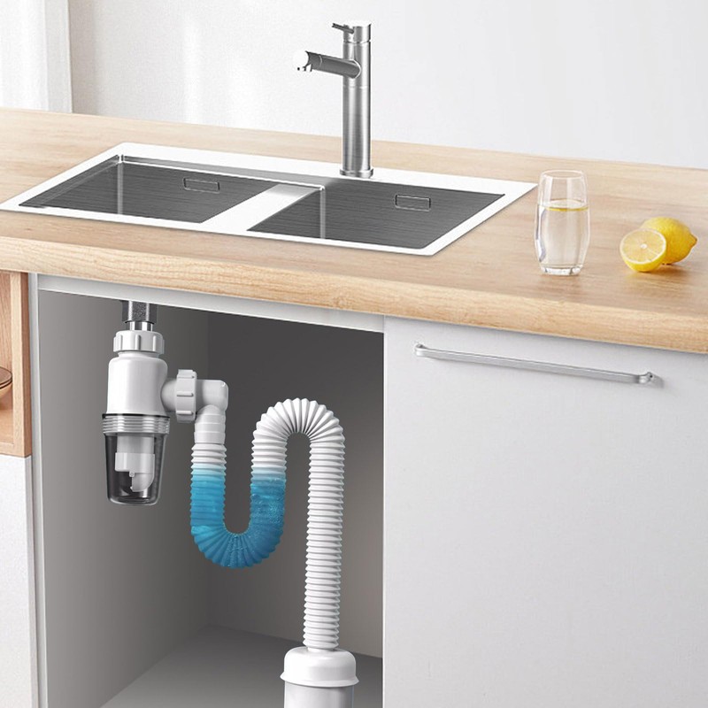 Space-Saving Siphon, Flexible Drain Hose, Flexible Siphon, 1 1/4 Inch