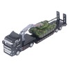 Flatbed Trailer Toy Simulation Detachable Collectible Military Trailer Tank Model