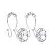 Shower Window Curtain Double Hooks，Stainless Steel Rustproof Crystal Rhinestones Gem