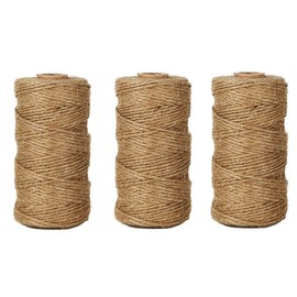 984 Feet Jute Twine,3 PcsX328 Feet Christmas Twine,Jute Twine,Best Arts Crafts Gift Twine Durable Packing String,Brown
