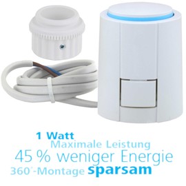 Thermal Actuator for Underfloor Heating, 24 V No Thermal Drive, for Danfoss RA, Brötje, Jaga, Compact Valve Radiator