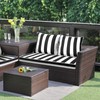 INFBLUE Outdoor Loveseat Cushion Set 46'' x 26'', Outdoor Deep