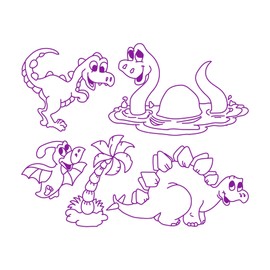 Design With Vinyl Adorable Animal Wall Decal 0 Cute Flying Dinosaur Animal Cartoon - Size: 30 in X 24 in