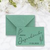 25 x Eucalyptus Green Vintage Kraft Paper Folding Cards Set