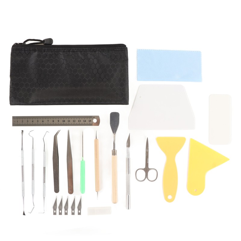 Craft Vinyl Weeding Set 22 Pcs Practical Ruler Carving Pen