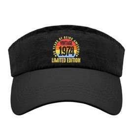 Vintage 1974 Limited Edition 50 Year Old Gifts 50th Birthday Cap Sun Visors for Teens Golf Cap Uv