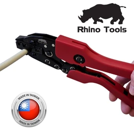 10 16 25 35mm² Bootlace Ferrule Crimping Tool | Rhino Tools Ratchet Crimper