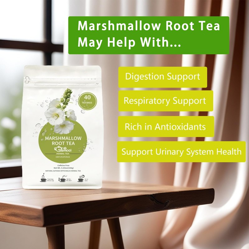 Samcci - Marshmallow Root Tea, 2g x 40 Tea Bags