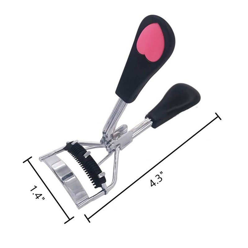 MERVK Stainless Steel Eyelash Curler with Built-in Comb Pinch Pain-Free